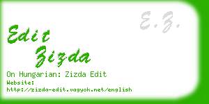 edit zizda business card